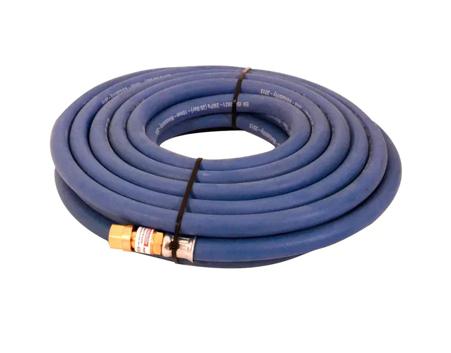 10MM 10MTR 3/8 FITTED BLUE HOSE