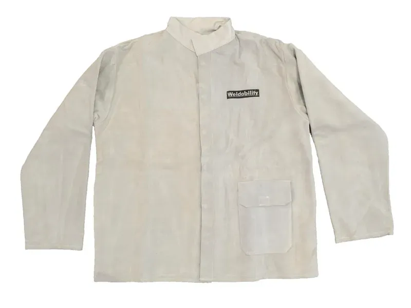 Chrome Leather Welding Jacket — Size XL
