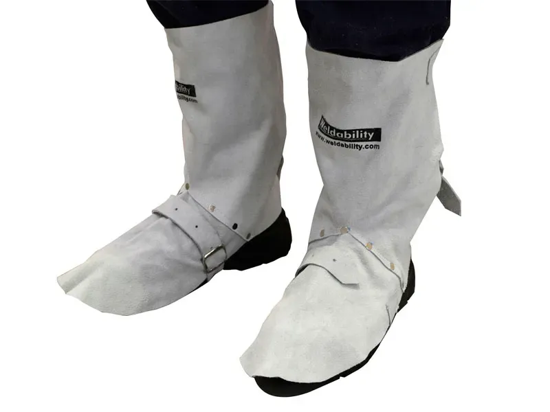 Leather Welding Spat, 12" Velcro Fastening