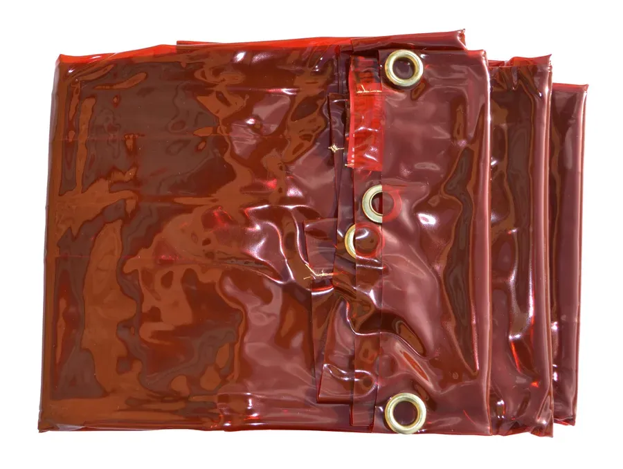 Hi-Vis Amber PVC Welding Curtains, ISO 25980 — Multiple Sizes