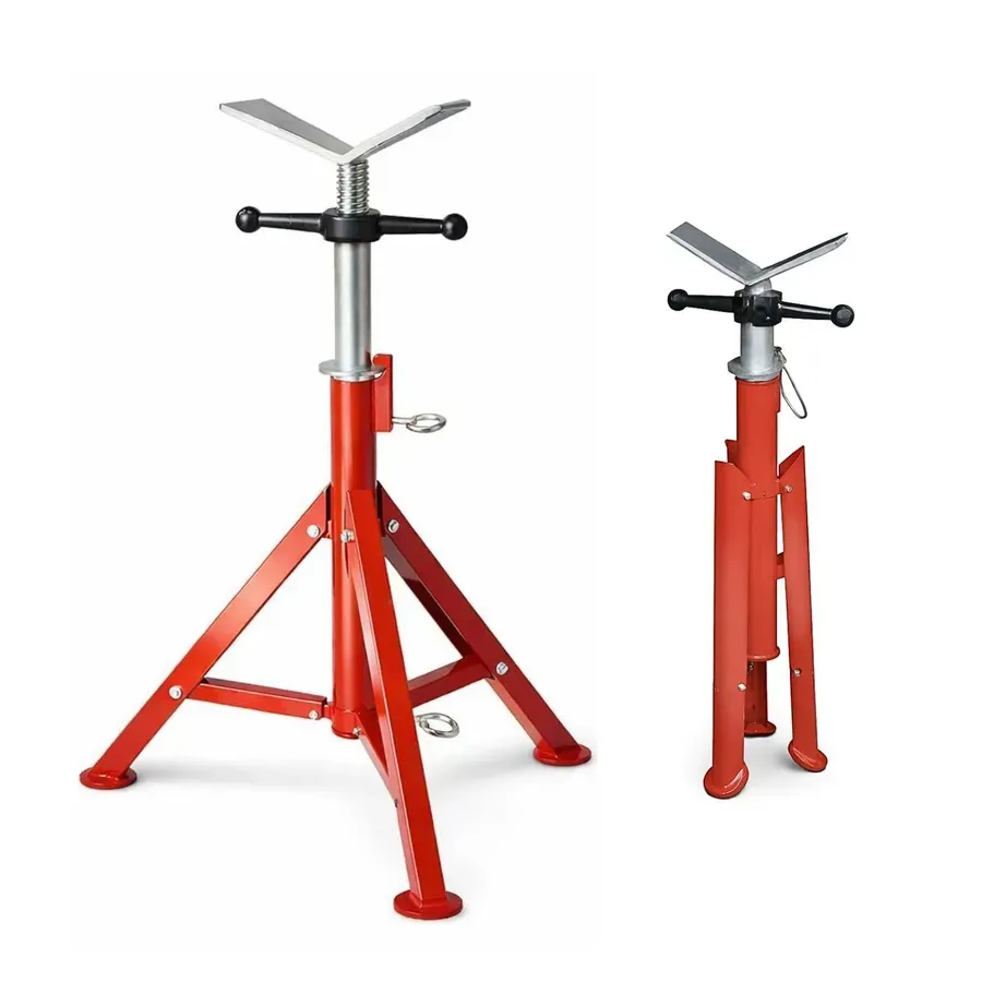 Folding Pipe Stand — 1 Tonne Capacity, V-Head