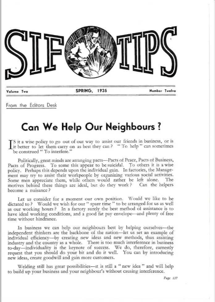 SIF Tips 1935 cover