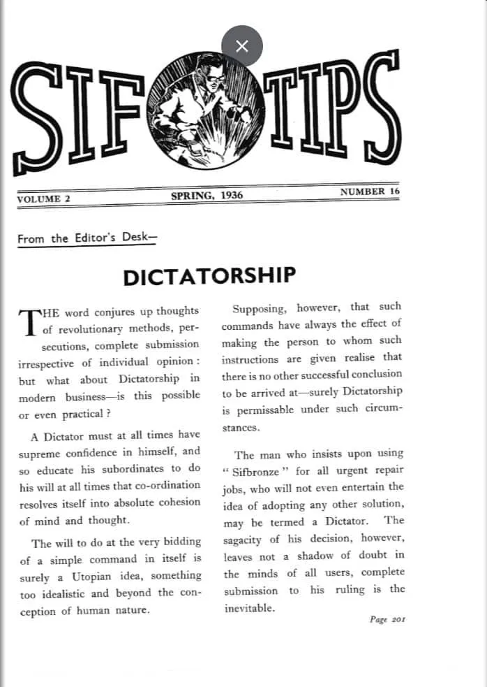 SIF Tips 1936 cover