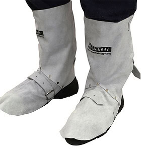 Chrome Leather Spat Std Velcro