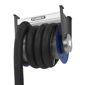 Hose Reel For Vehicle Exhaust For Manual Operation