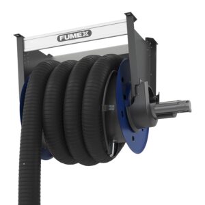 Hose Reel For Vehicle Exhaust For Motorised Operation