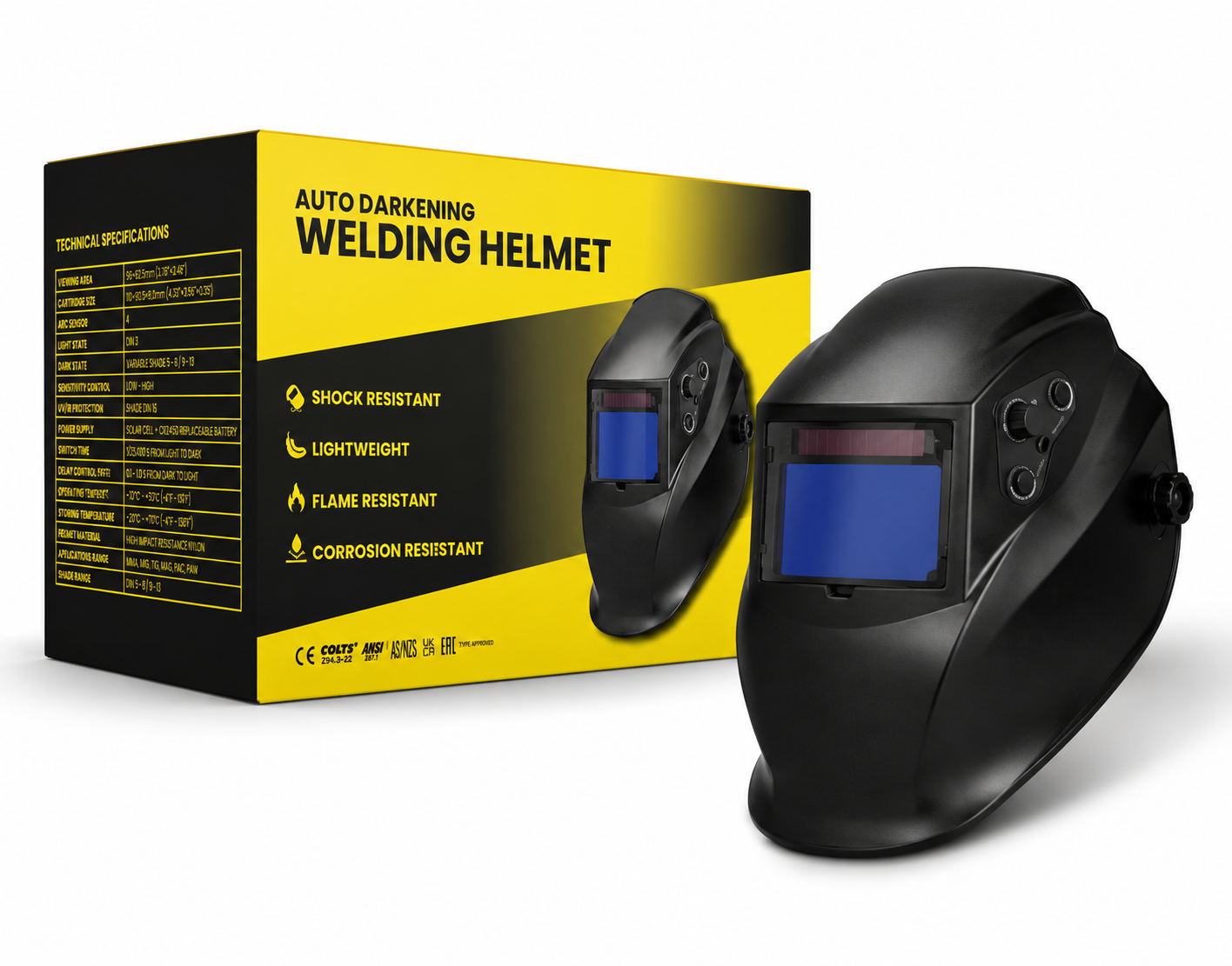 BLACK WELDING HELMET 95 X 62MM 1/1/1/1 - Image 2