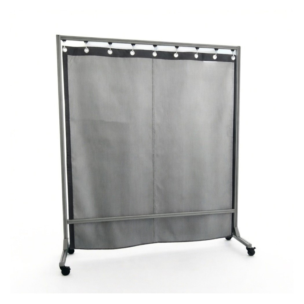 210cm x 180cm Temporary laser welding screen with standard duty curtain