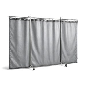 360cm x 180cm Temporary Laser Welding Screen with Standard Duty Curtain and Swivel Arm