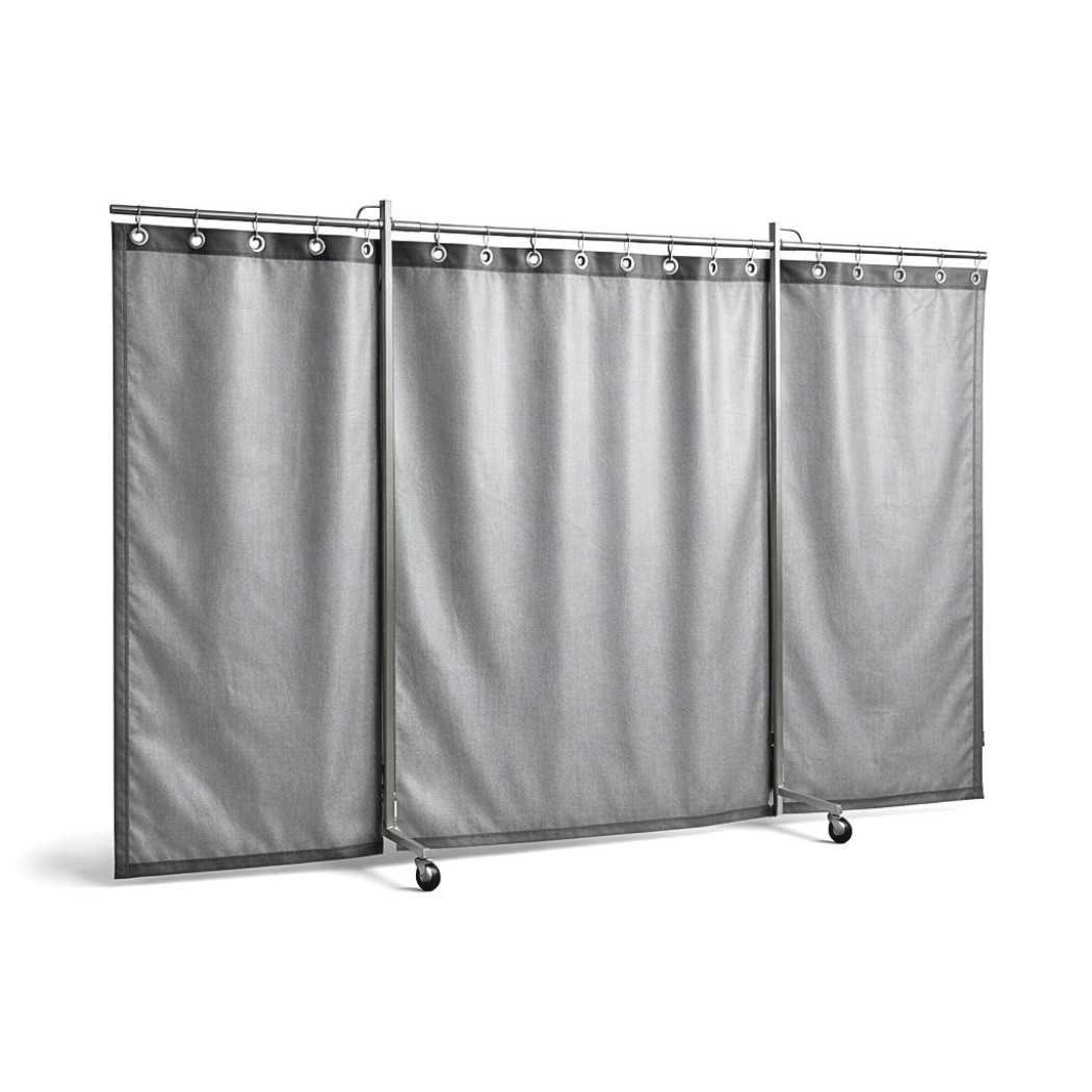360cm x 180cm Temporary Laser Welding Screen with Standard Duty Curtain and Swivel Arm