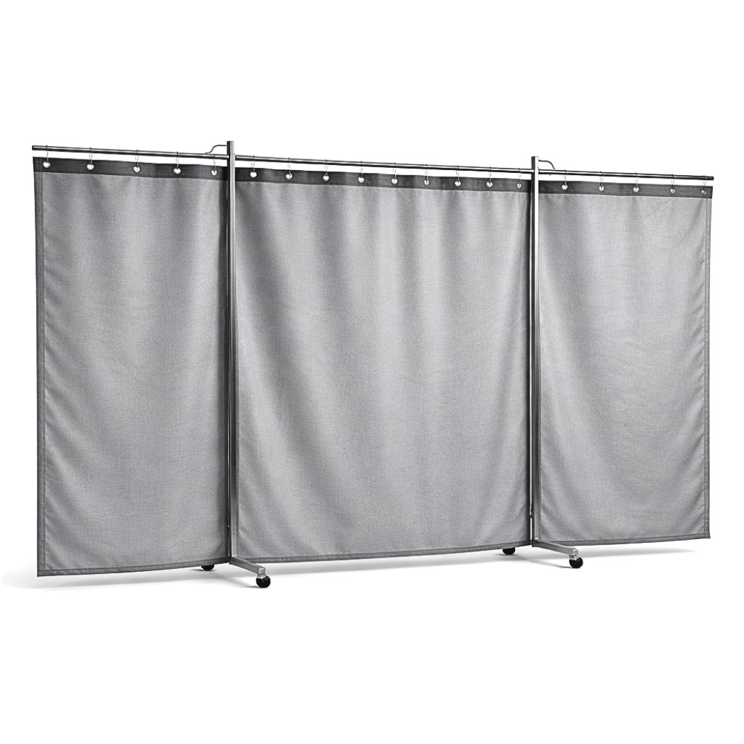 440cm x 180cm Temporary Laser Welding Screen with Standard Duty Curtain and Swivel Arm